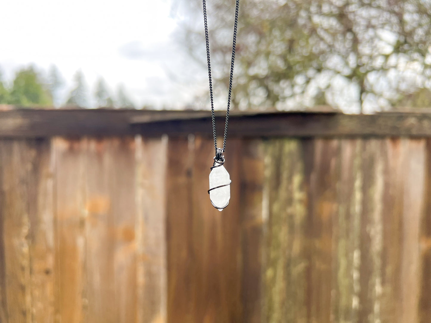 Clear Quartz Double Terminated Necklace