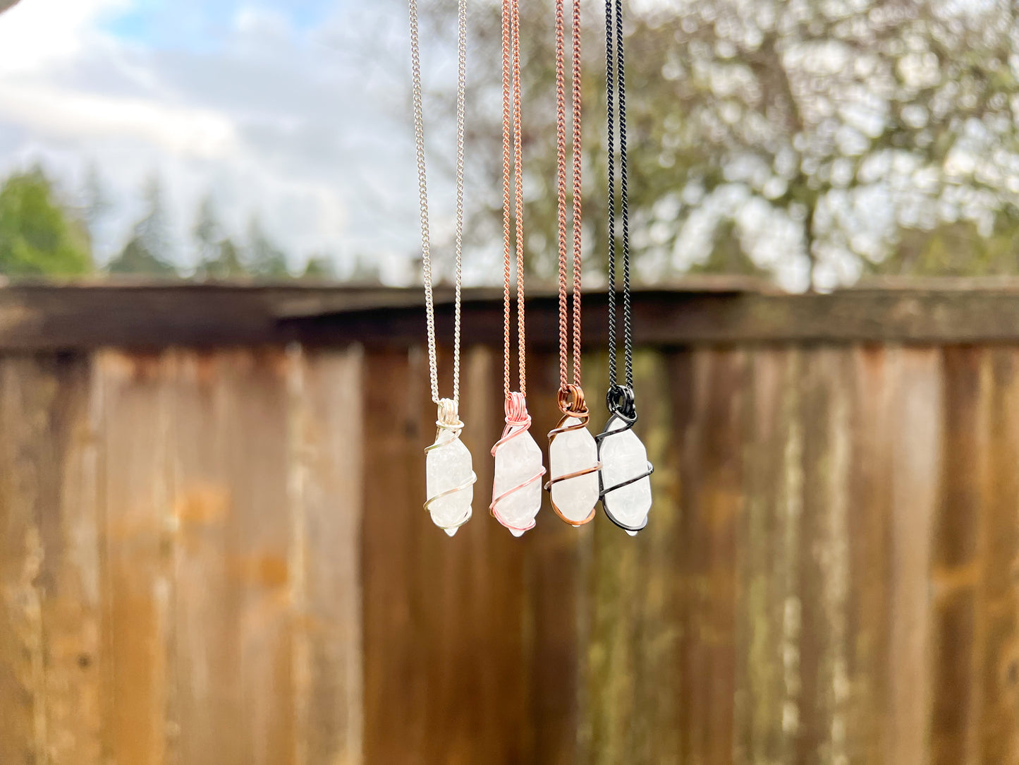 Clear Quartz Double Terminated Necklace