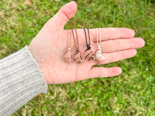 Sunstone Moonstone Moon Necklace