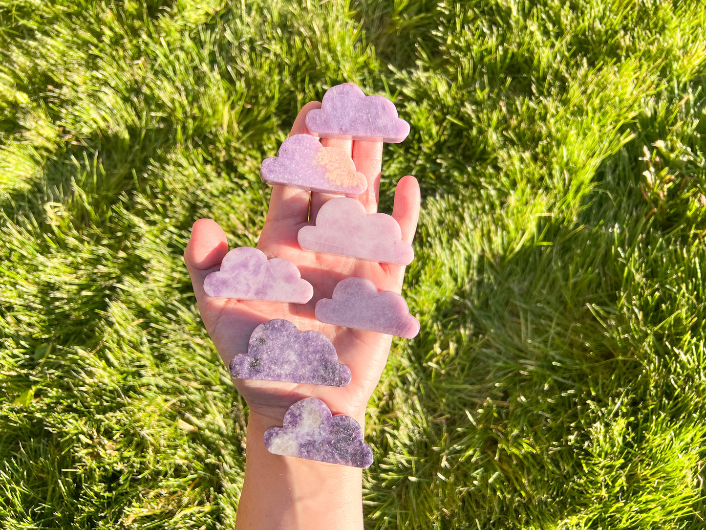 Lepidolite Cloud Carving