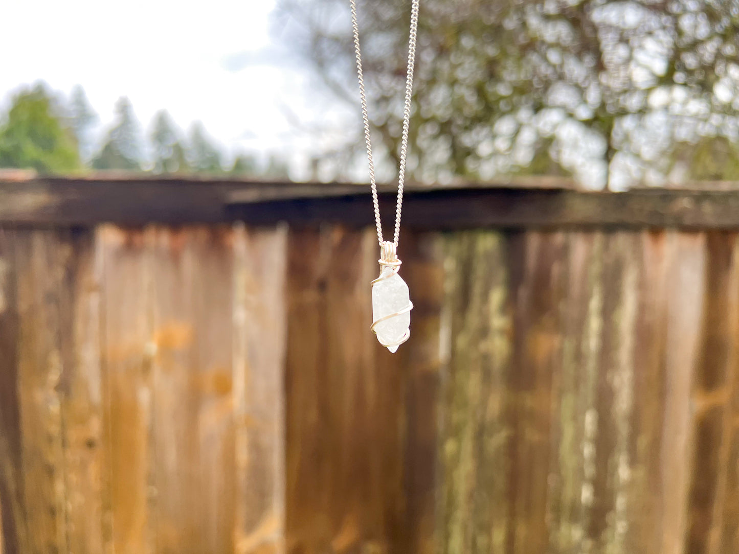 Clear Quartz Double Terminated Necklace
