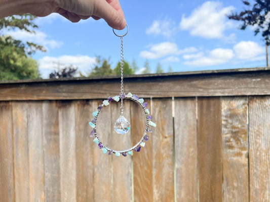 Amazonite and Amethyst Sun Catcher