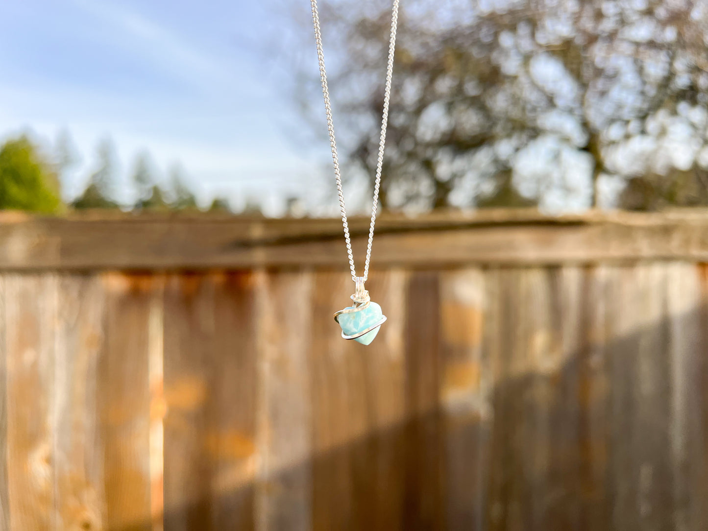 Larimar Heart Necklace