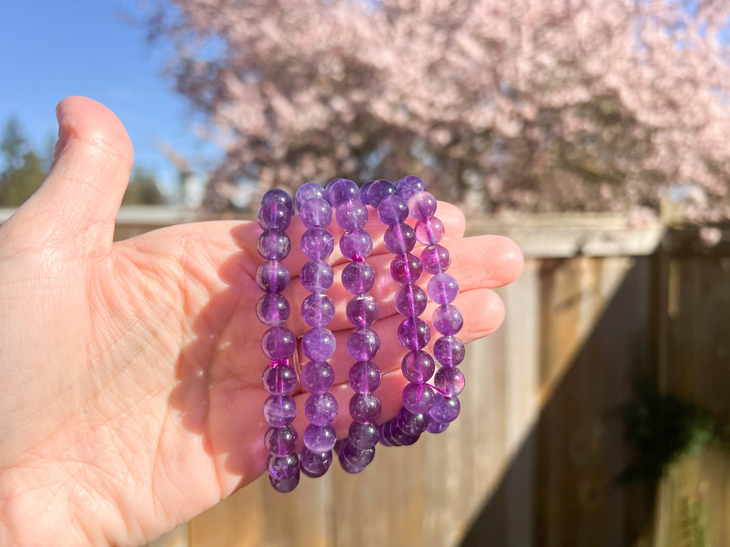 Amethyst Crystal Beaded Bracelet