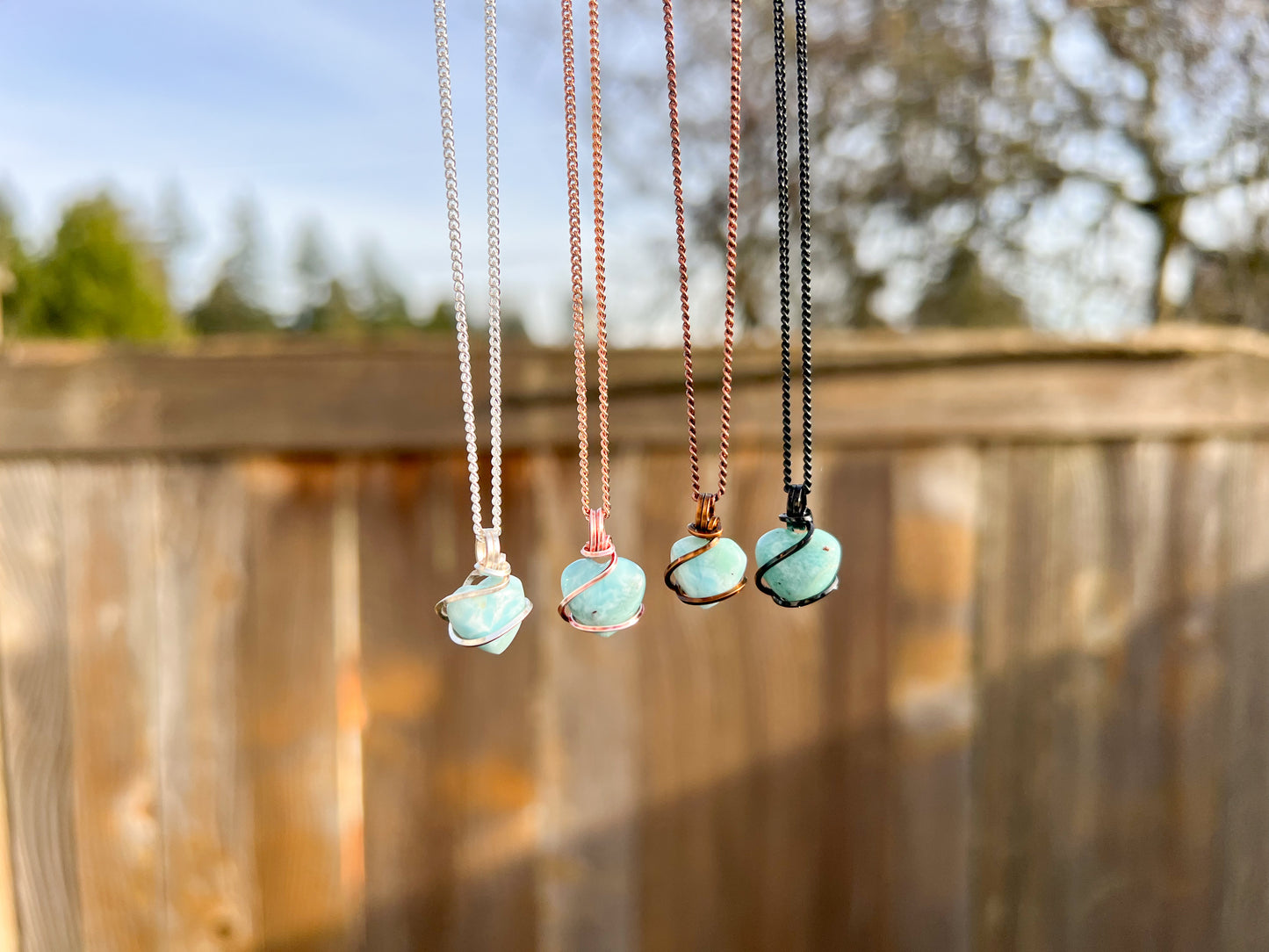 Larimar Heart Necklace