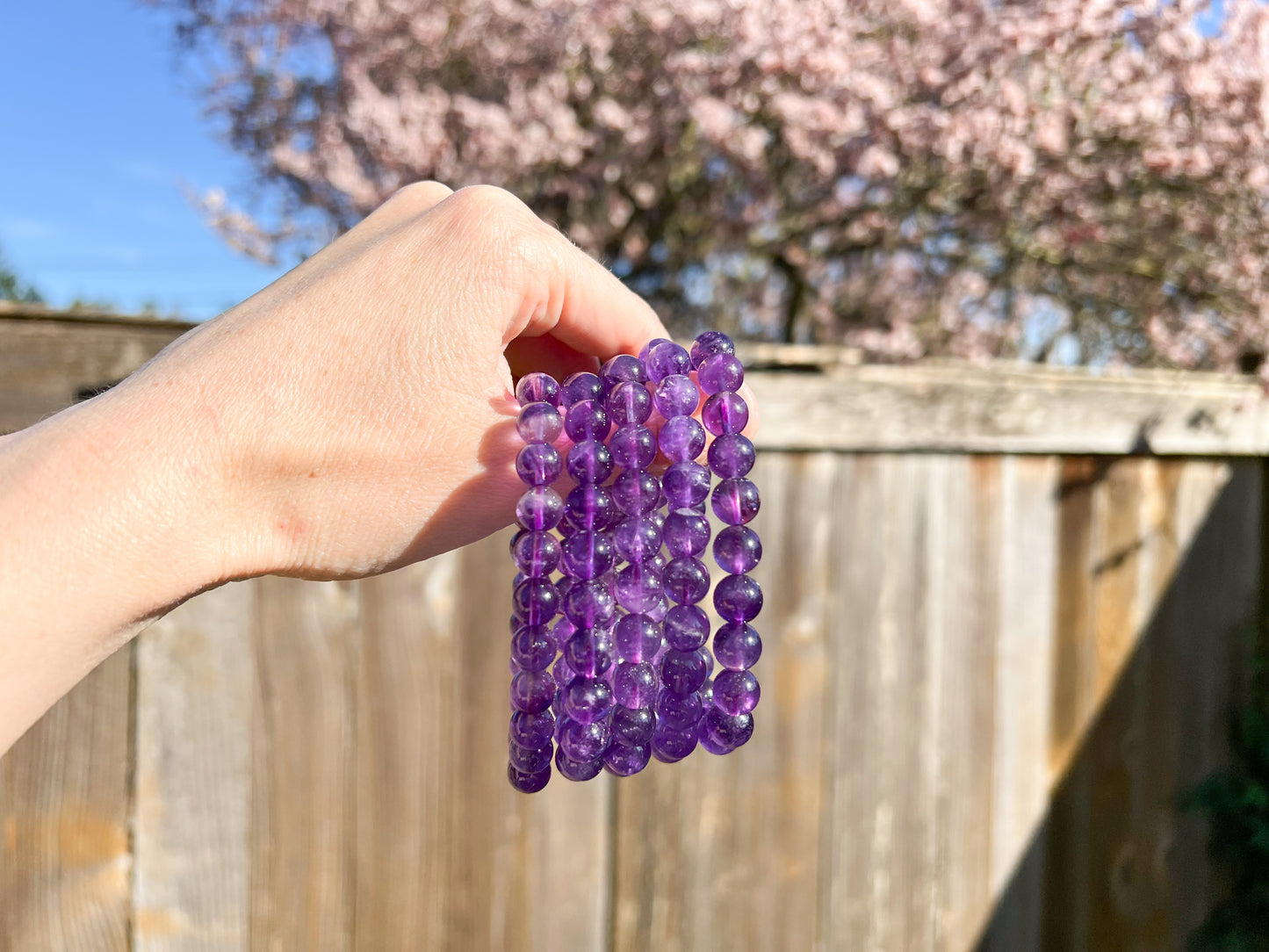 Amethyst Crystal Beaded Bracelet