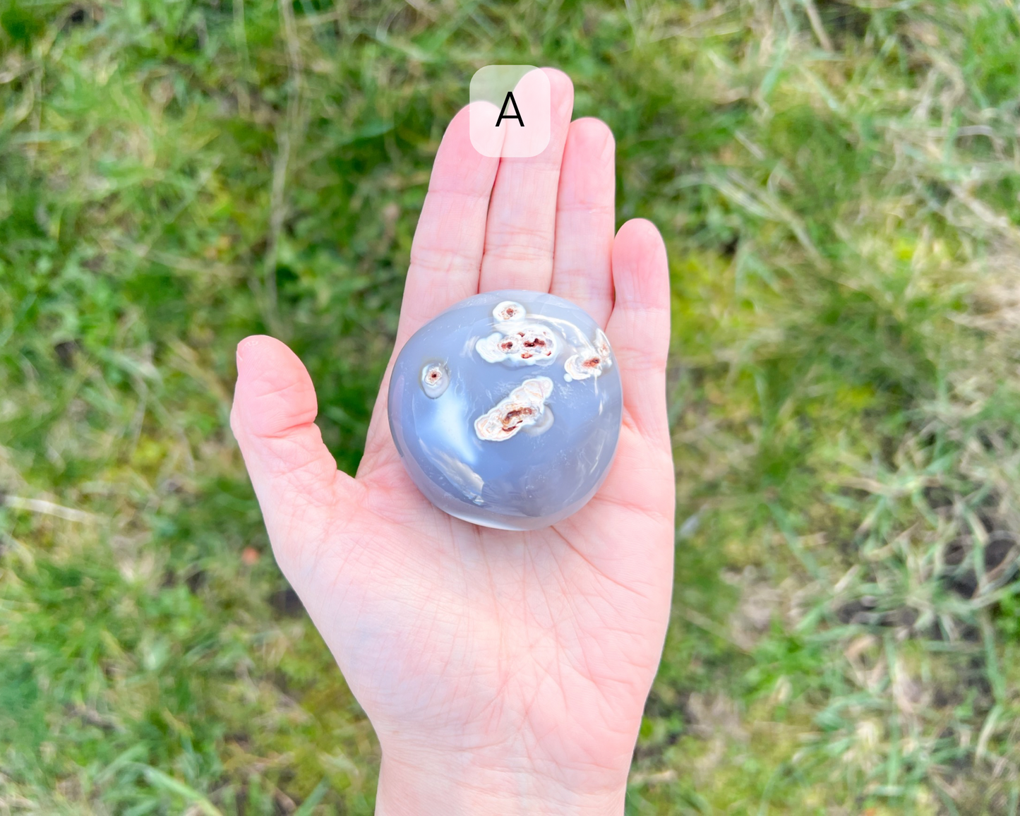 Orca Agate Palm Stone