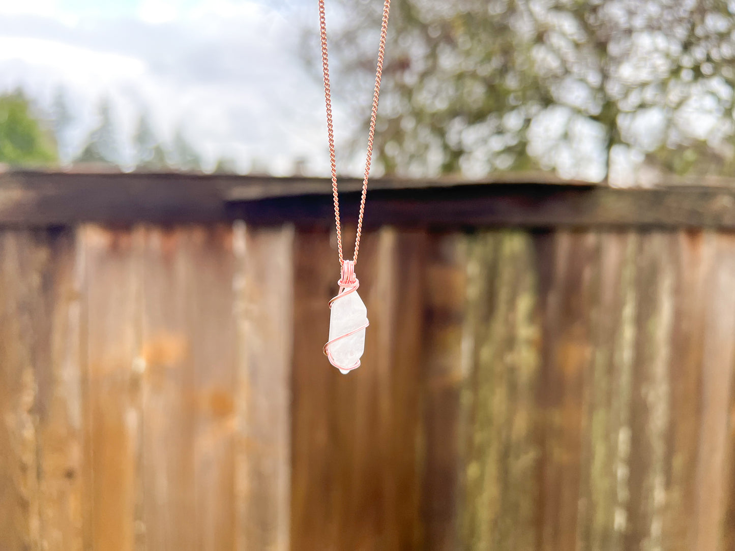 Clear Quartz Double Terminated Necklace