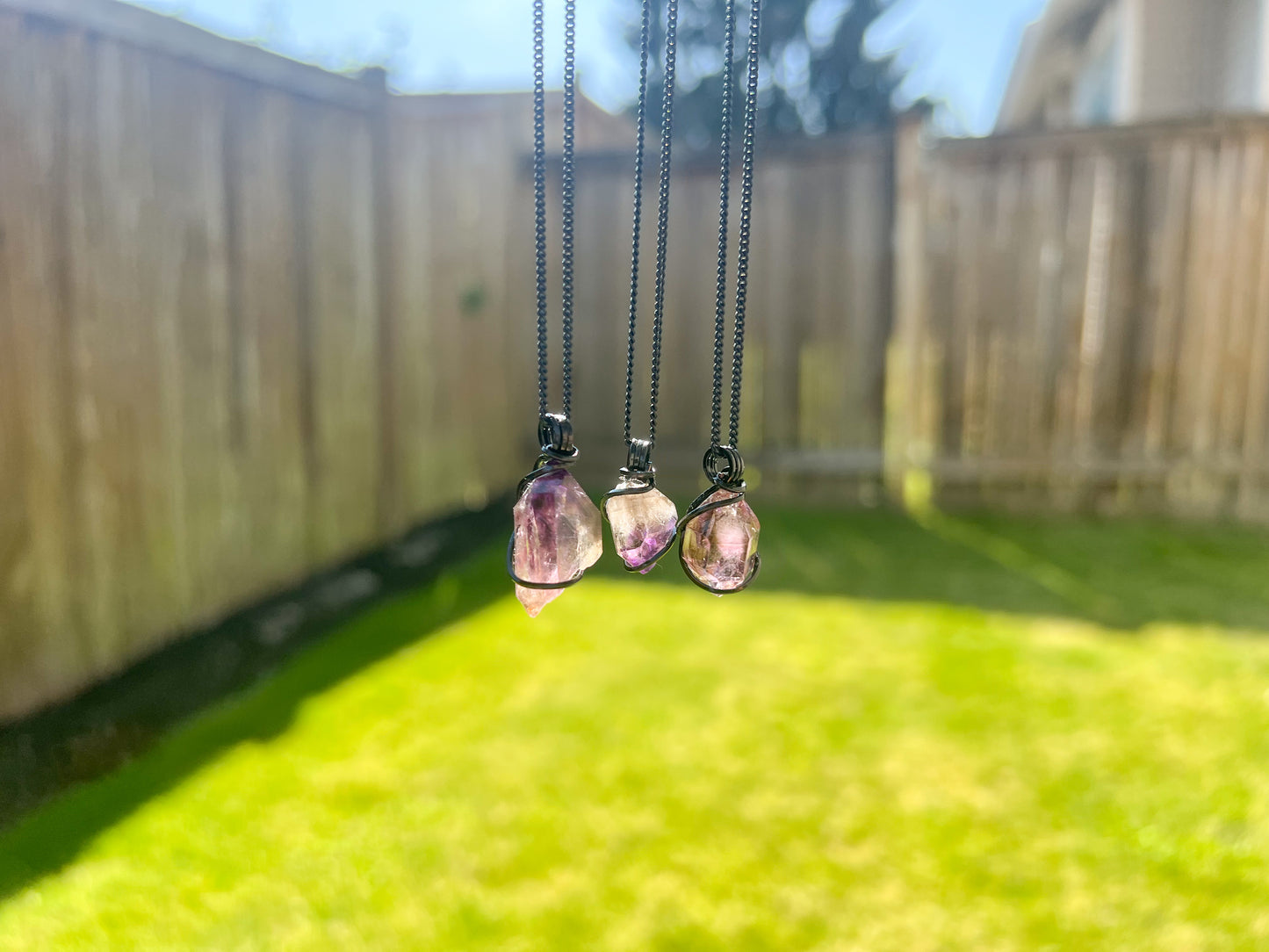 Raw Smoky Amethyst Necklace