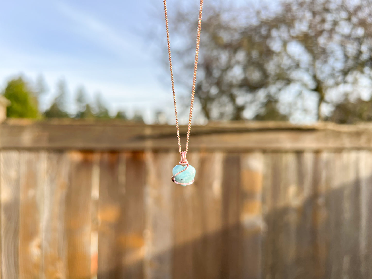 Larimar Heart Necklace