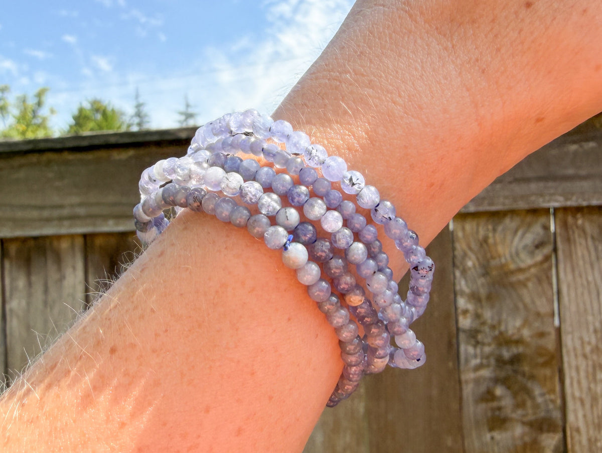 Tanzanite Crystal Beaded Bracelet