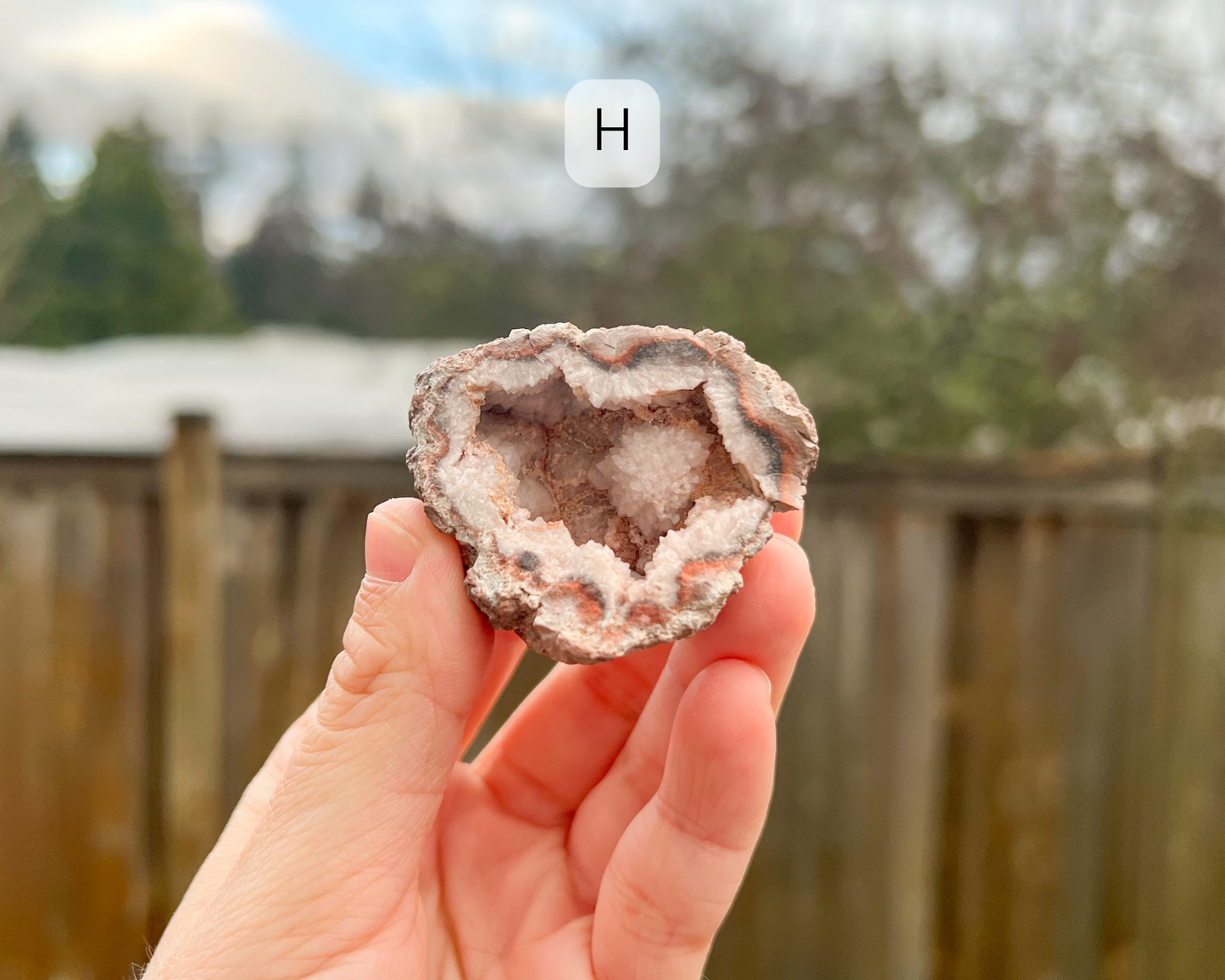 Pink Amethyst Raw Geode Small