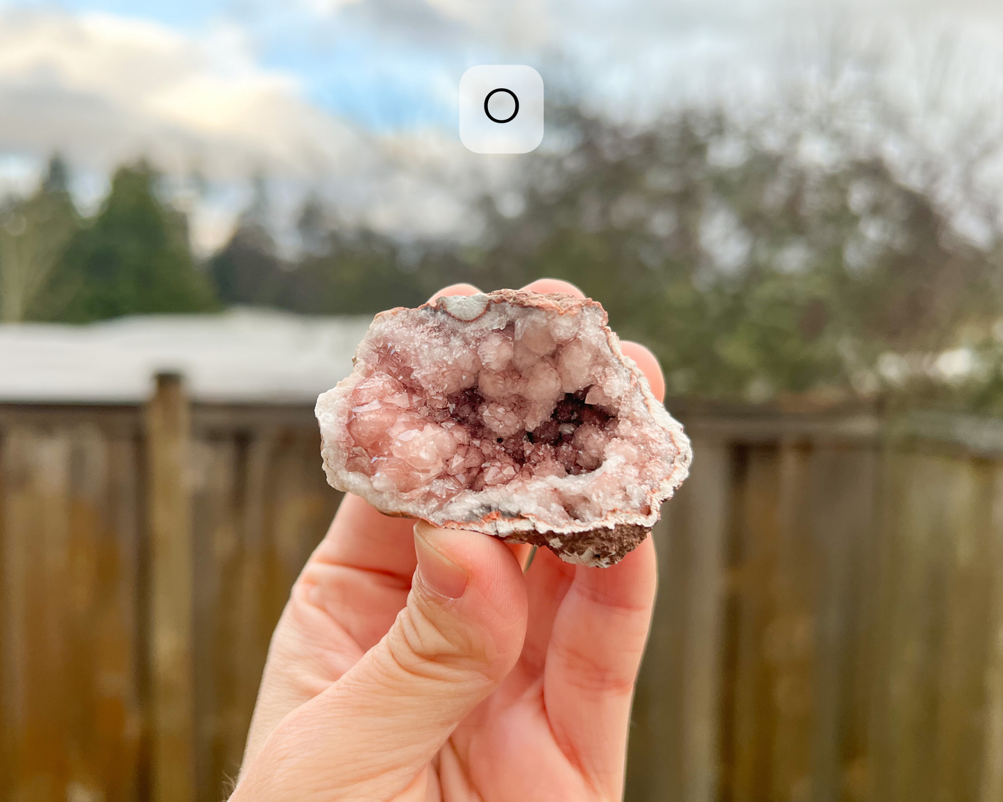 Pink Amethyst Raw Geode Small