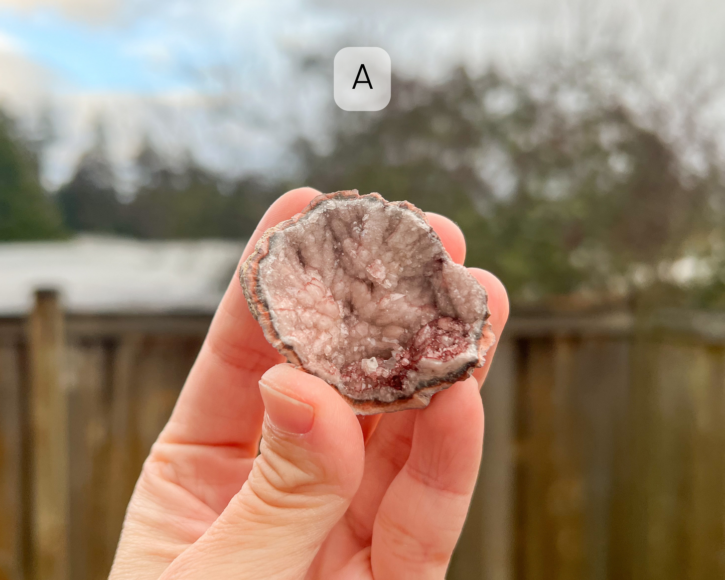Pink Amethyst Raw Geode Small