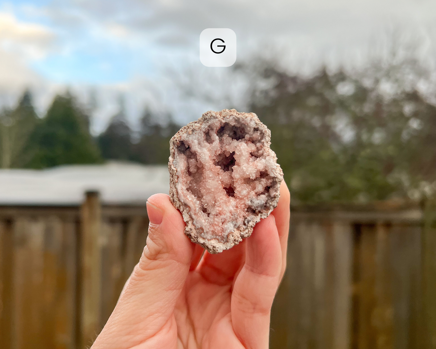 Pink Amethyst Raw Geode Small