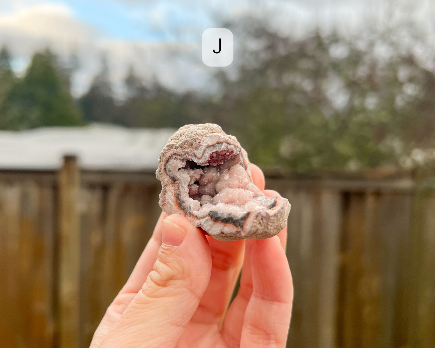 Pink Amethyst Raw Geode Small