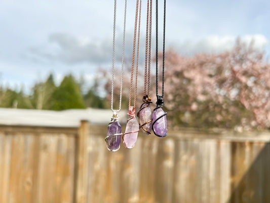 Amethyst Double Terminated Necklace