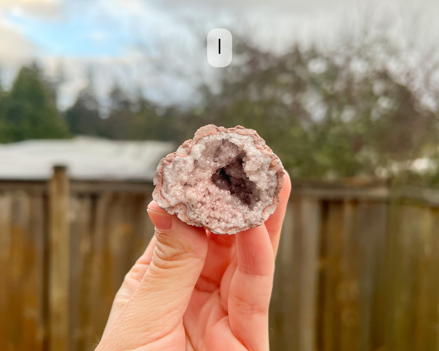 Pink Amethyst Raw Geode Small