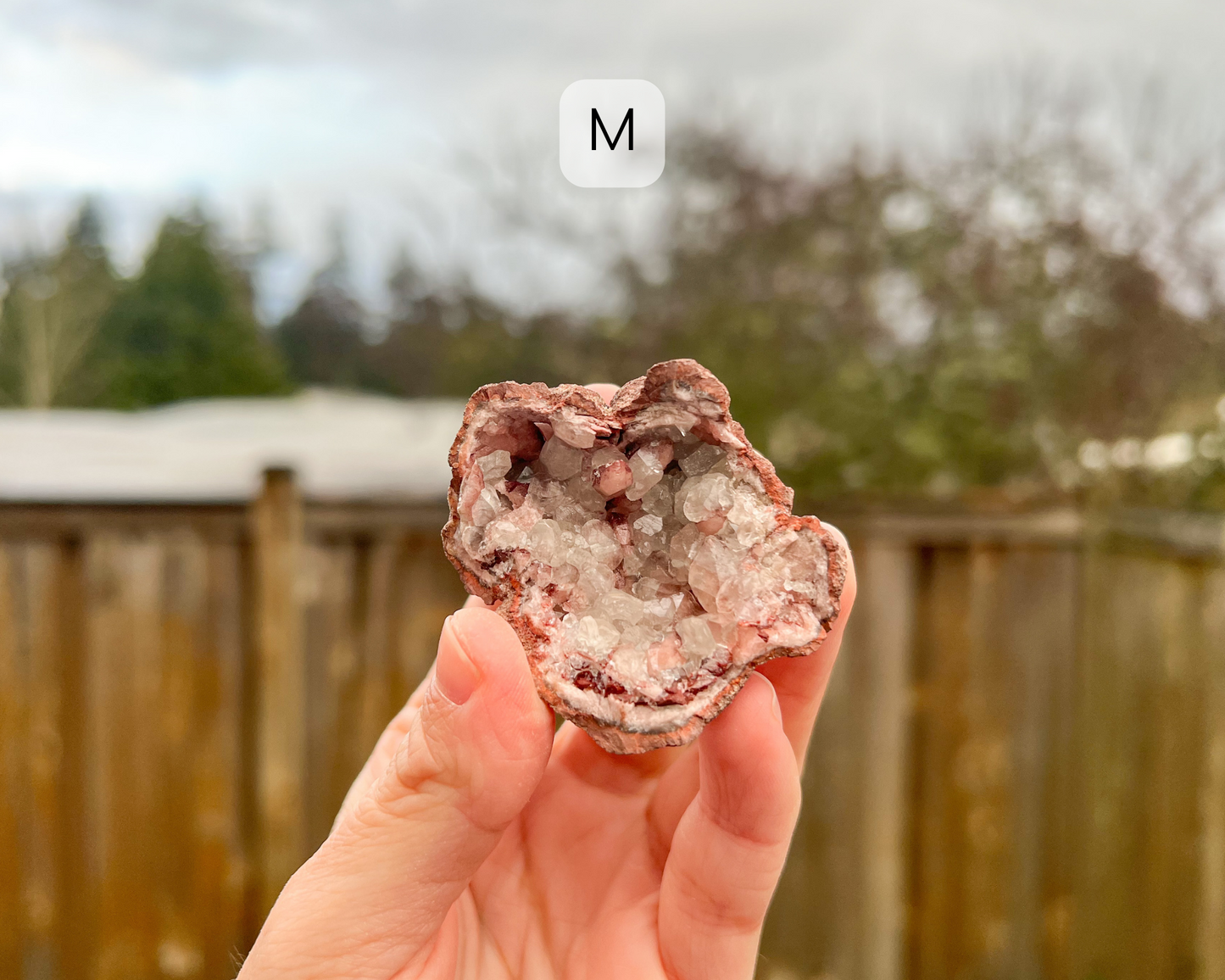 Pink Amethyst Raw Geode Small