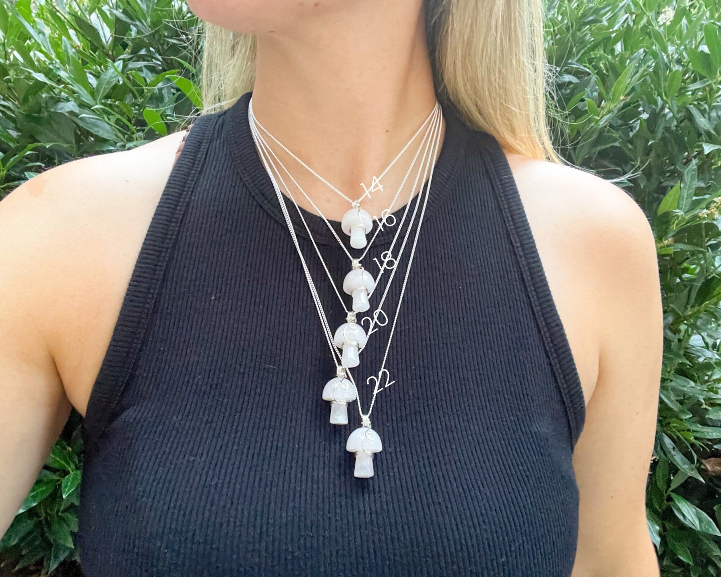 Rose Quartz Mushroom Necklace