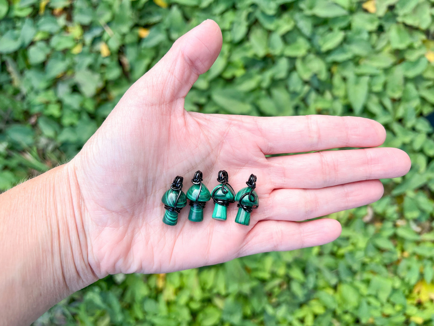 Malachite Mushroom Necklace
