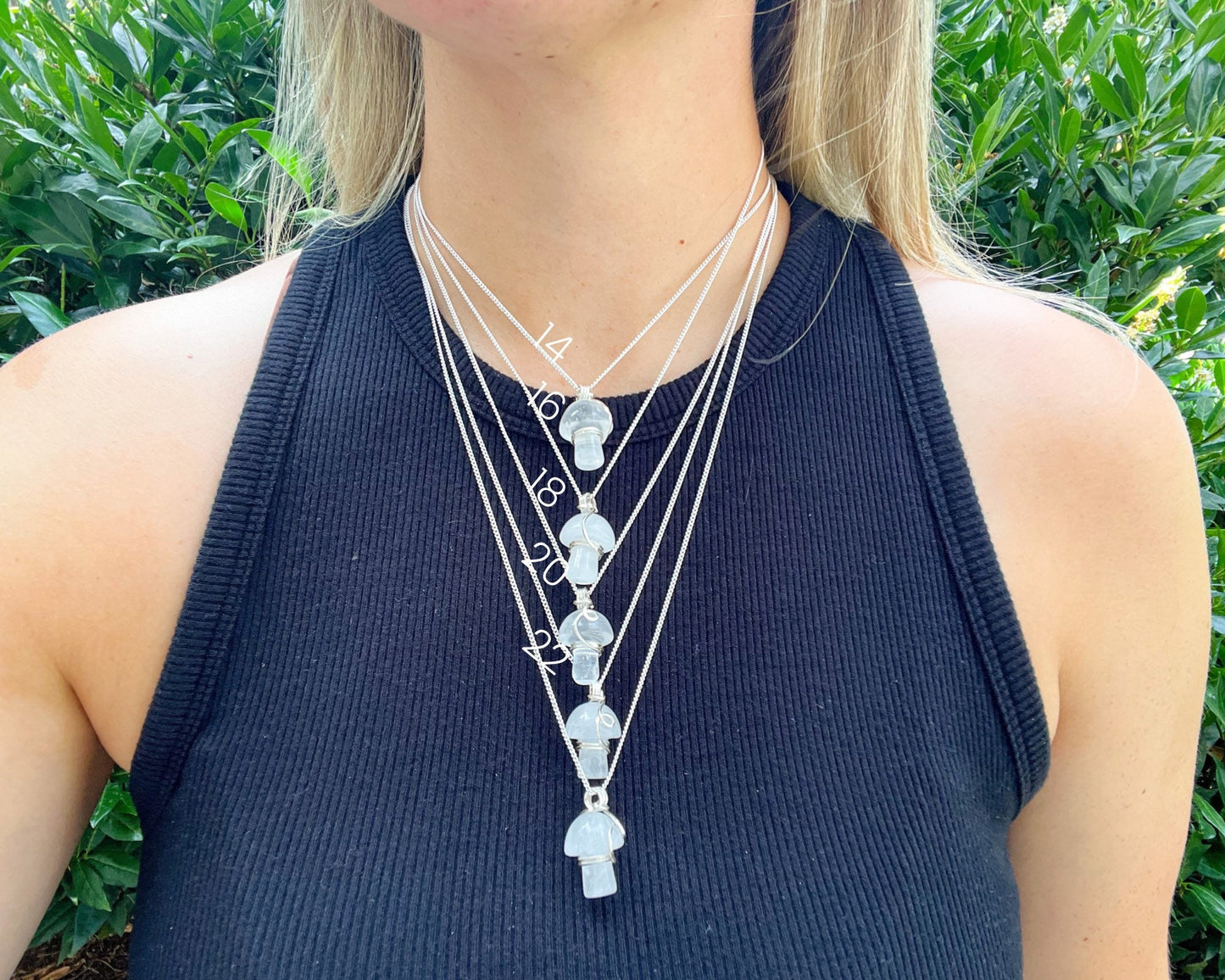 Clear Quartz Mushroom Necklace