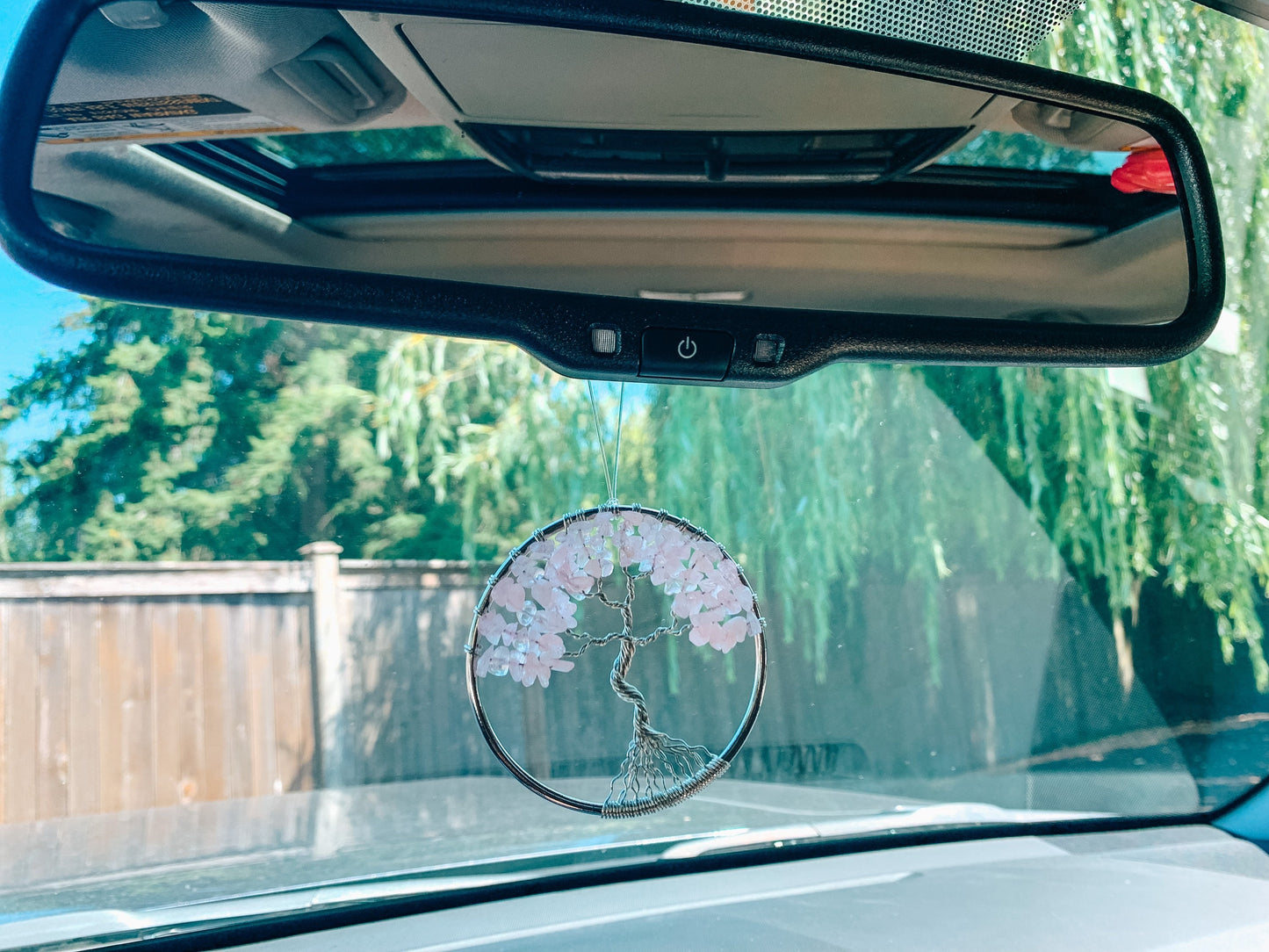 Rose Quartz Tree of Life Ornament