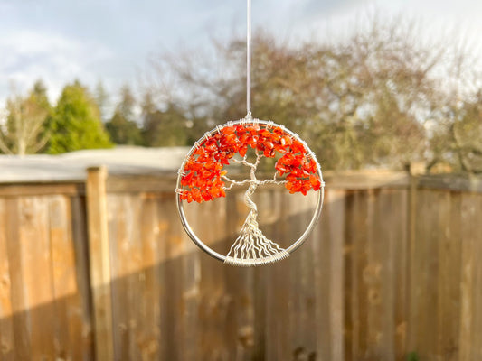 Carnelian Tree of Life Ornament