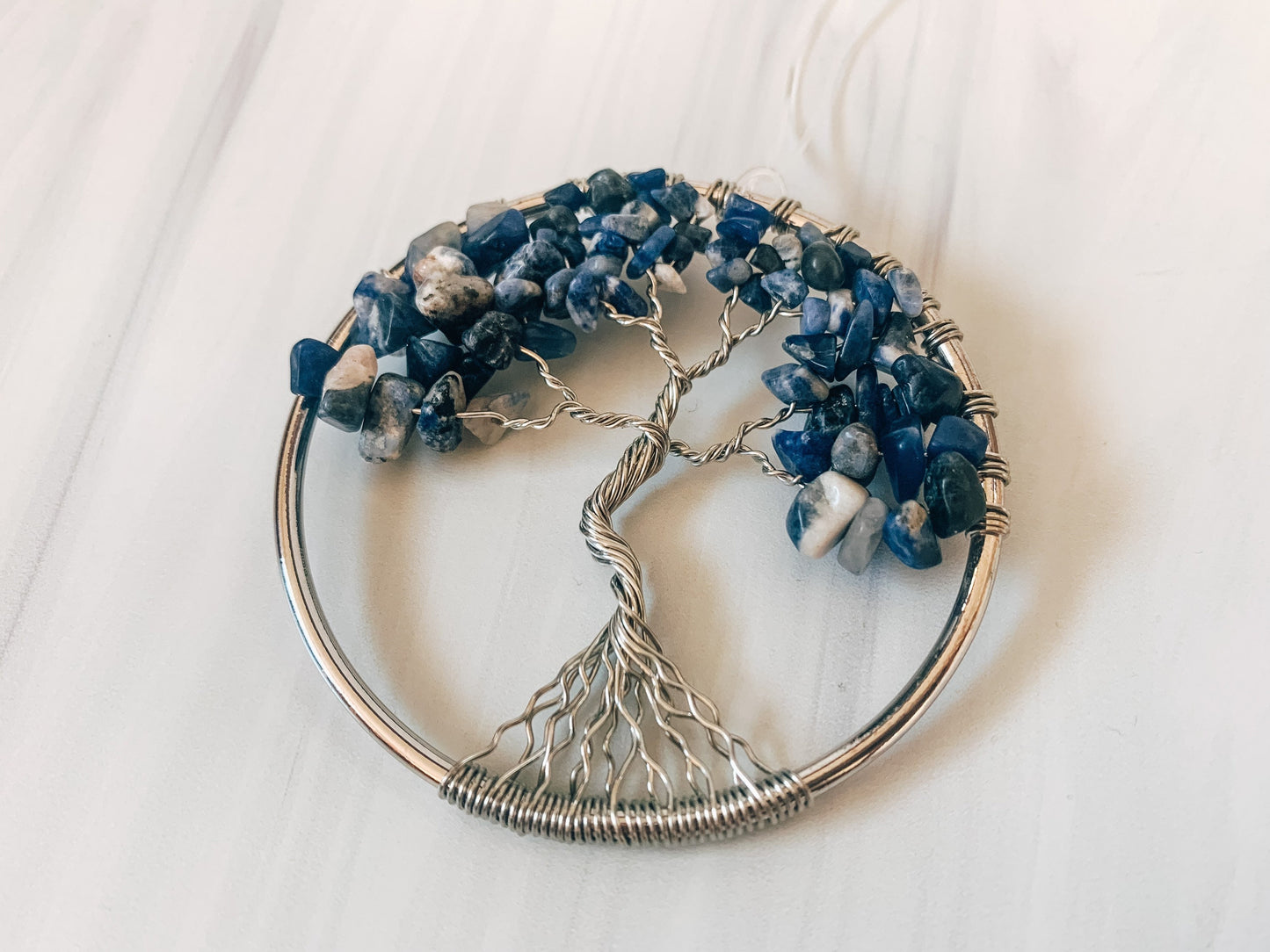 Sodalite Tree of Life Ornament