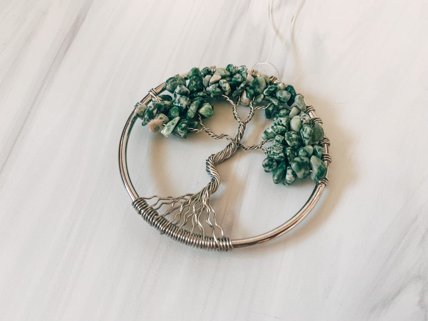 Tree Agate Tree of Life Ornament