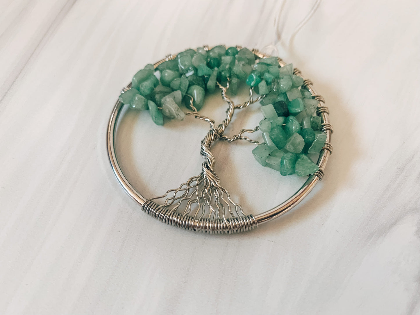 Green Aventurine Tree of Life Ornament