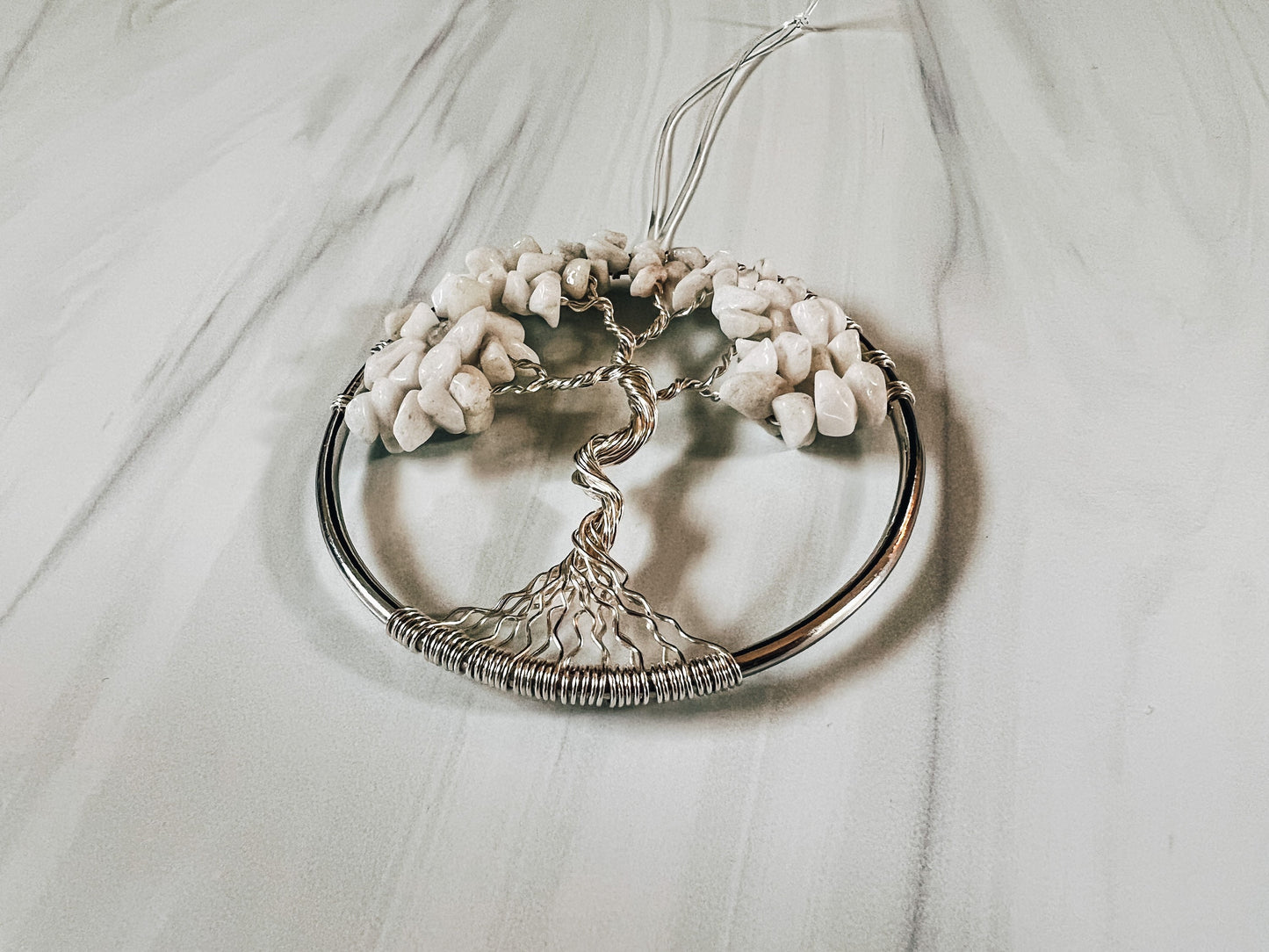 White Quartz Tree of Life Ornament