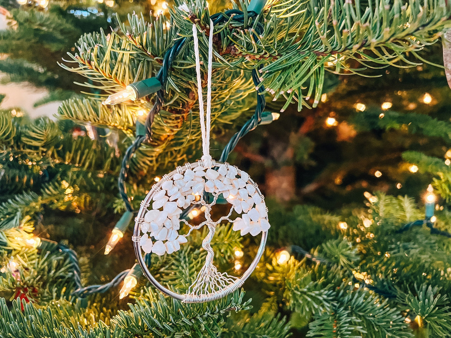 White Quartz Tree of Life Ornament