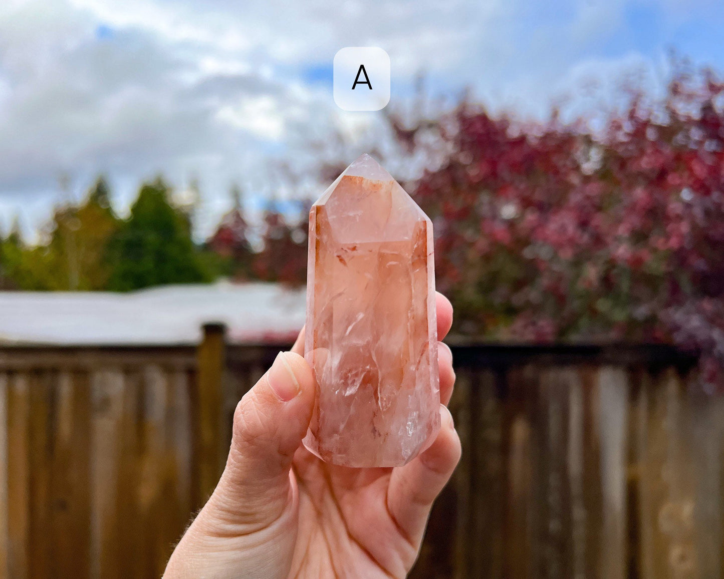 Red Hematoid Quartz Tower
