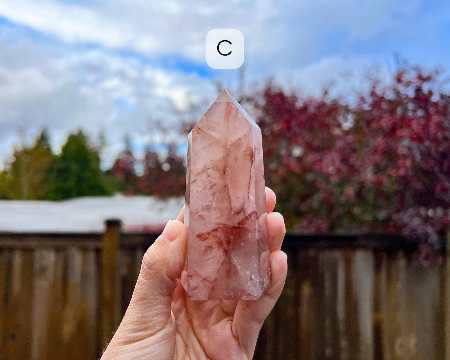 Red Hematoid Quartz Tower