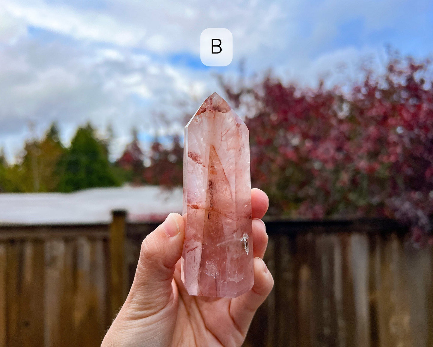 Red Hematoid Quartz Tower