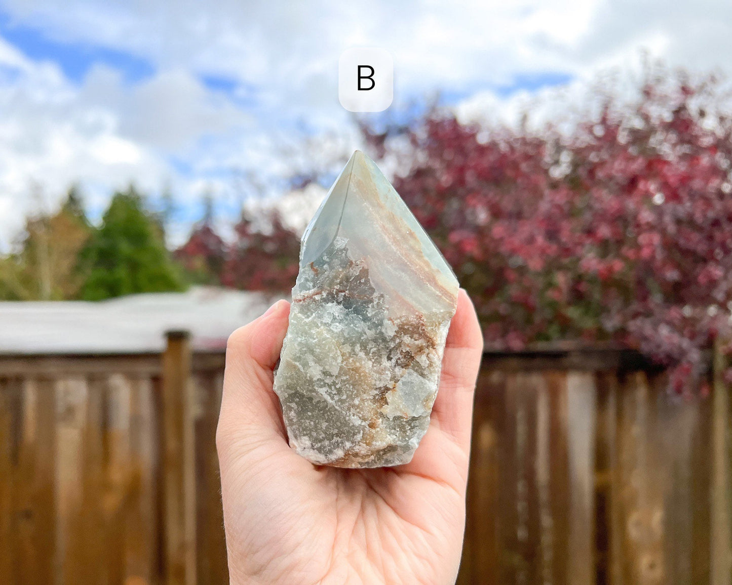 Blue Onyx Cut Base Point