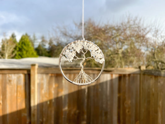 Clear Quartz Tree of Life Ornament