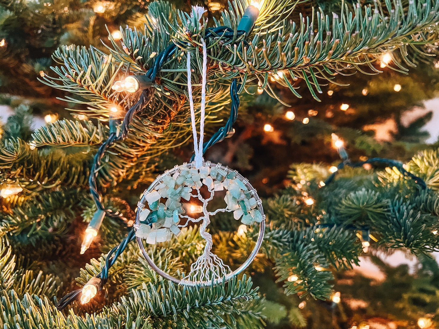 Green Aventurine Tree of Life Ornament