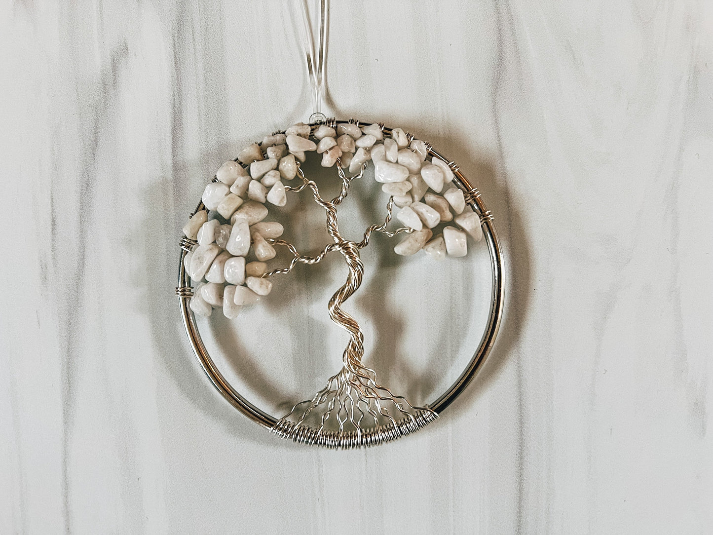 White Quartz Tree of Life Ornament