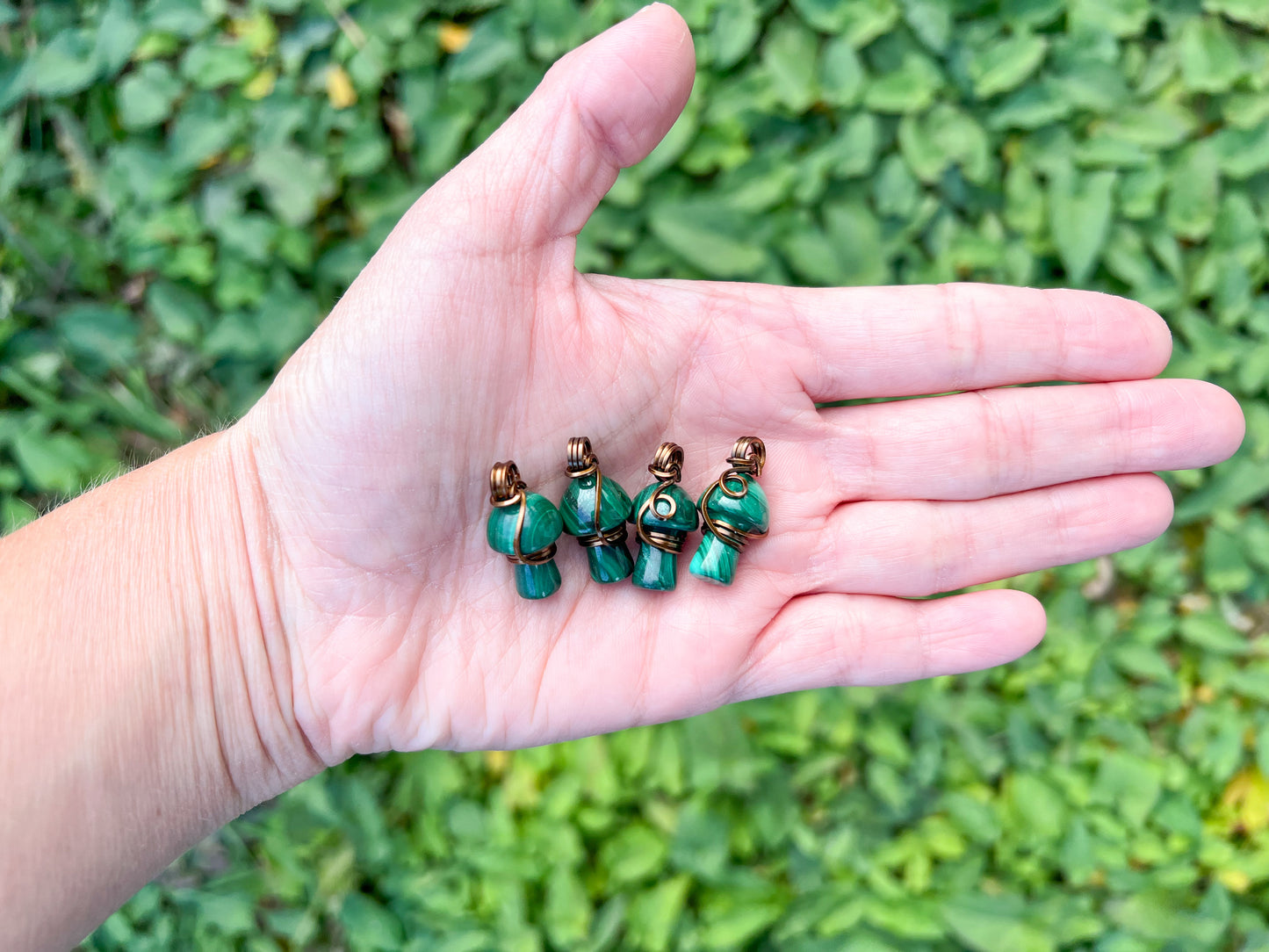Malachite Mushroom Necklace