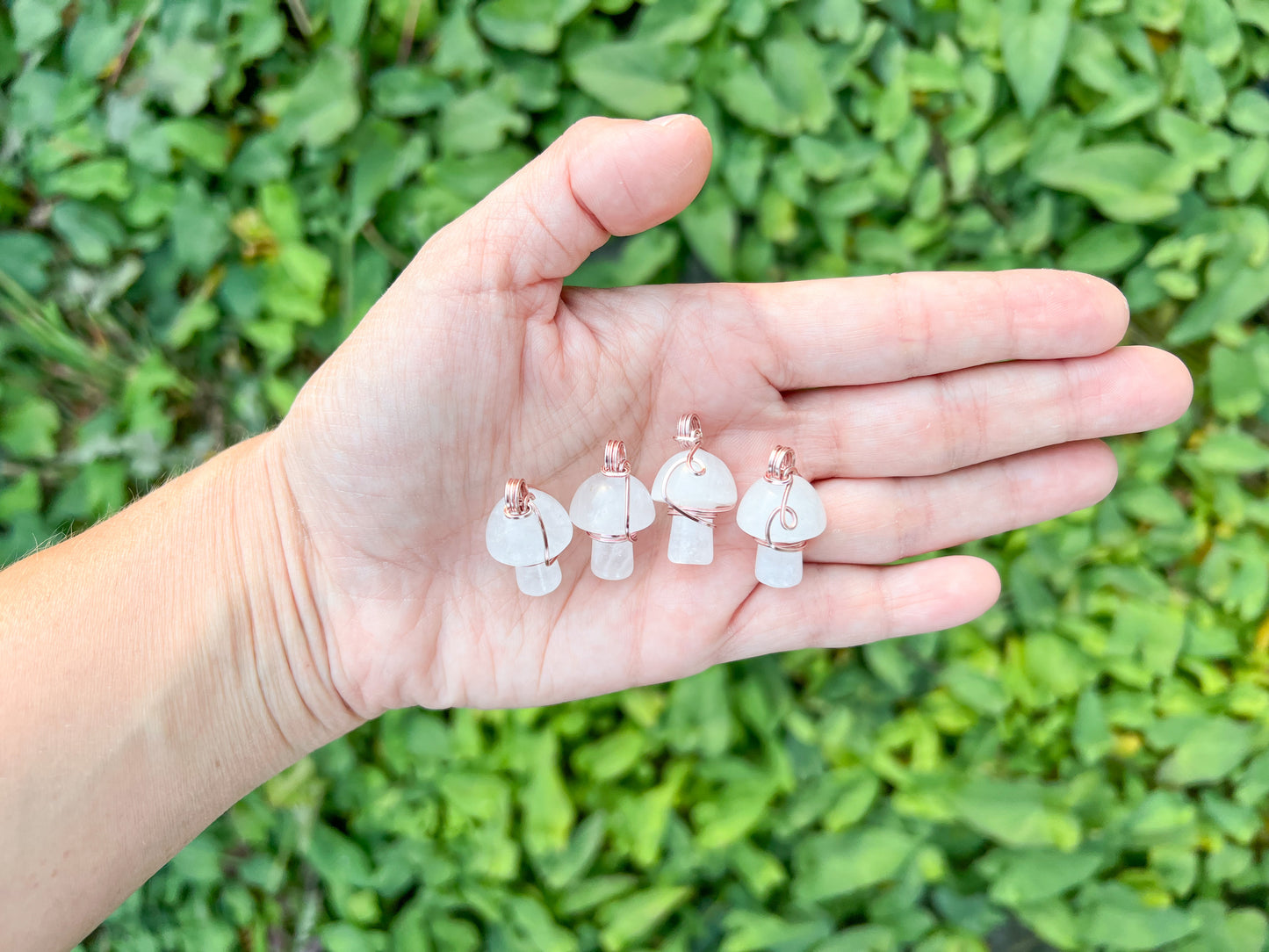 Clear Quartz Mushroom Necklace