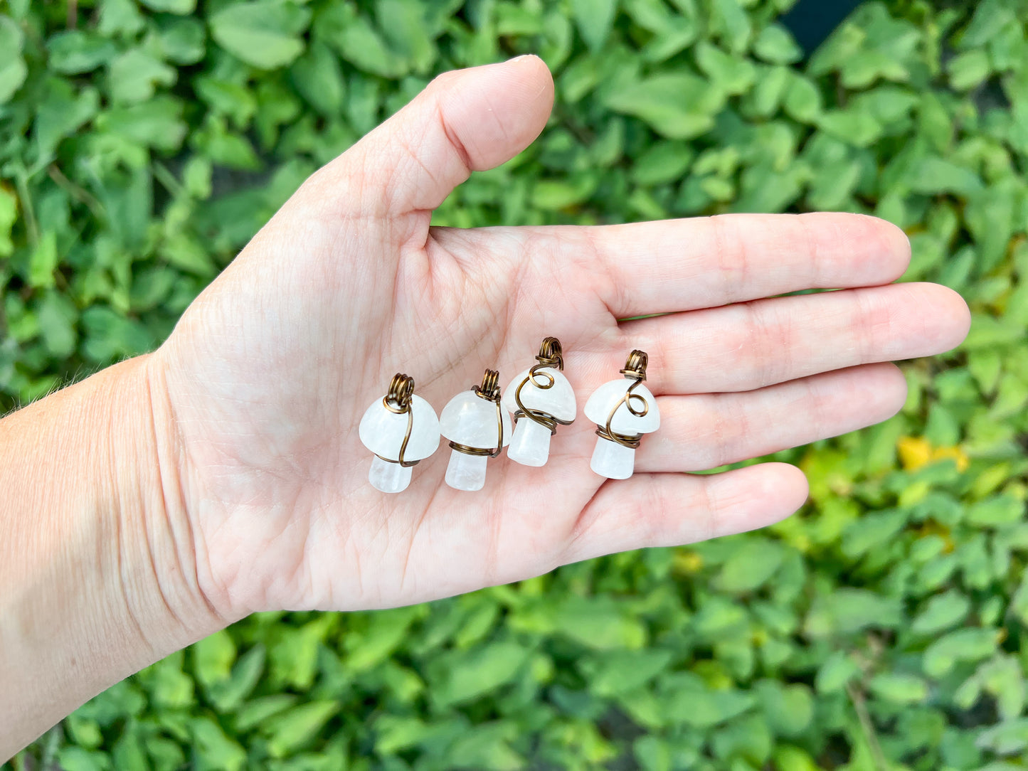 Clear Quartz Mushroom Necklace