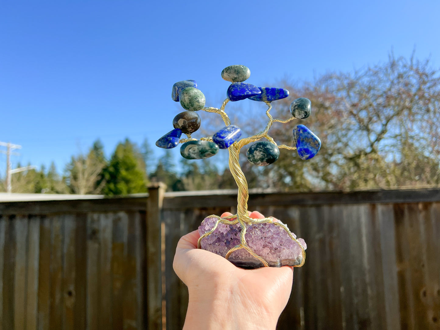 Custom Crystal Tree with Amethyst Crystal Base
