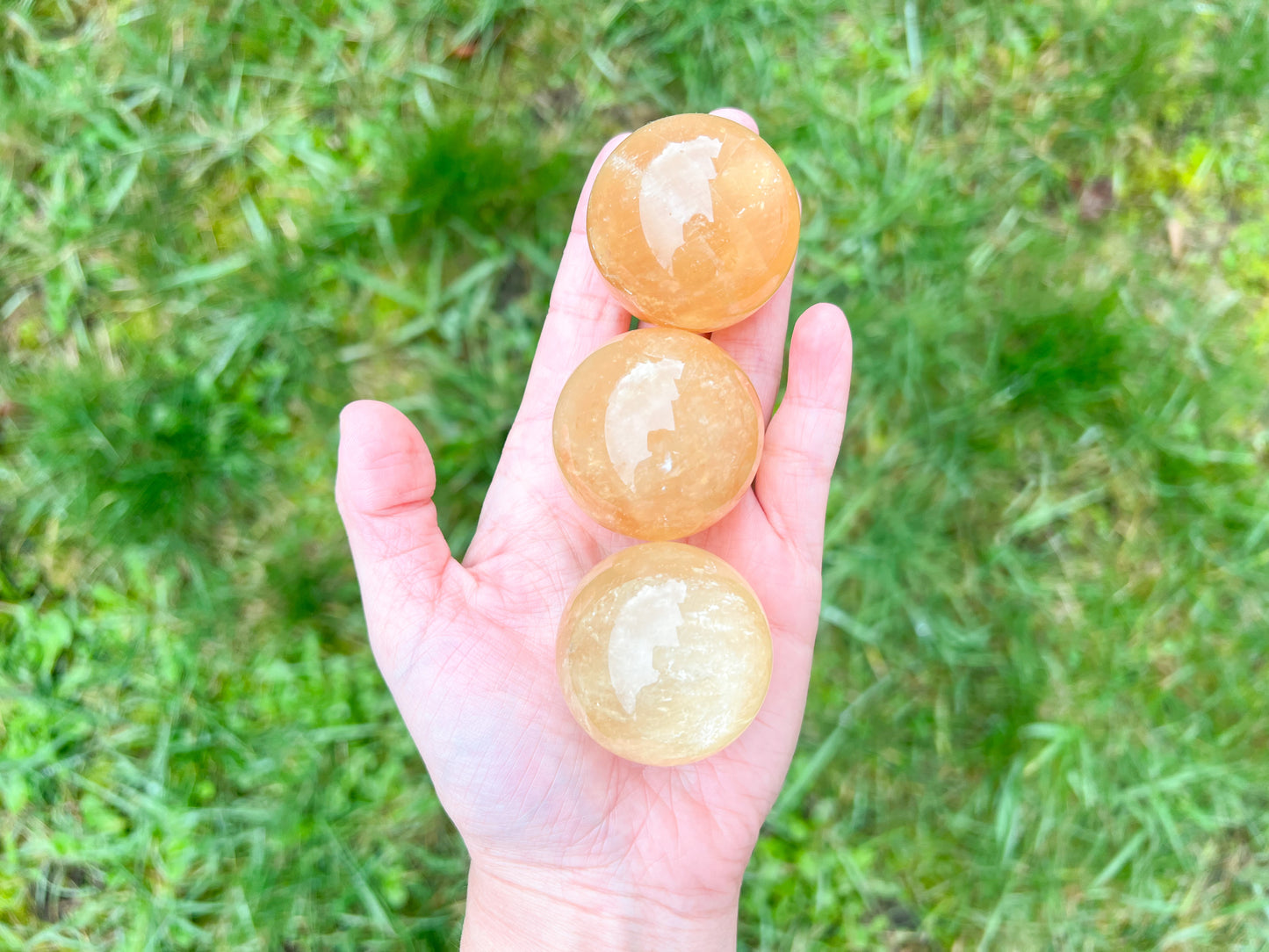 Honey Calcite Sphere