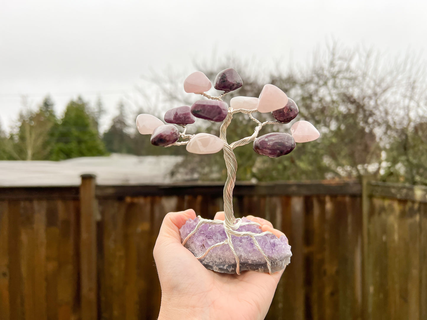 Custom Crystal Tree with Amethyst Crystal Base