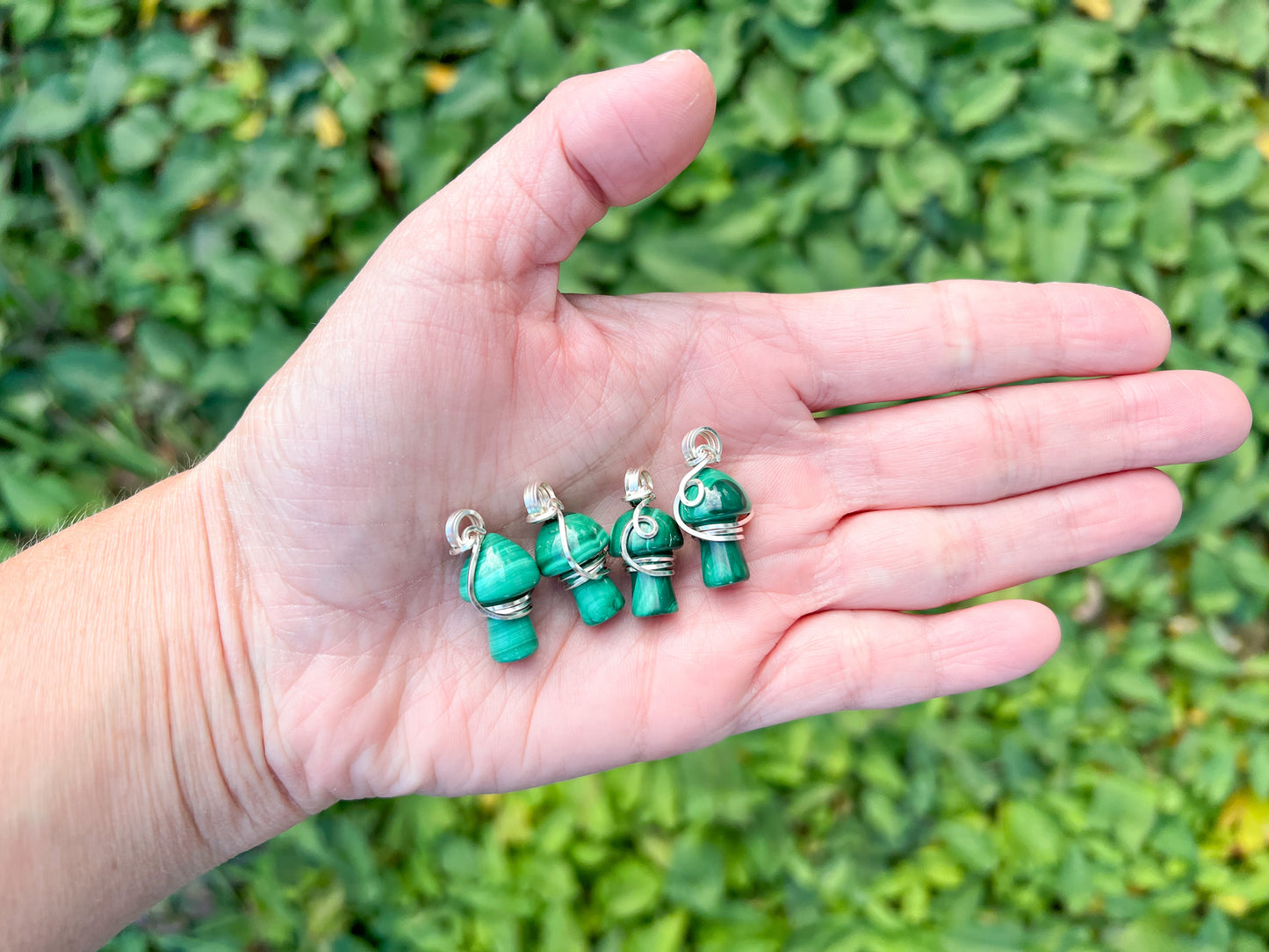 Malachite Mushroom Necklace