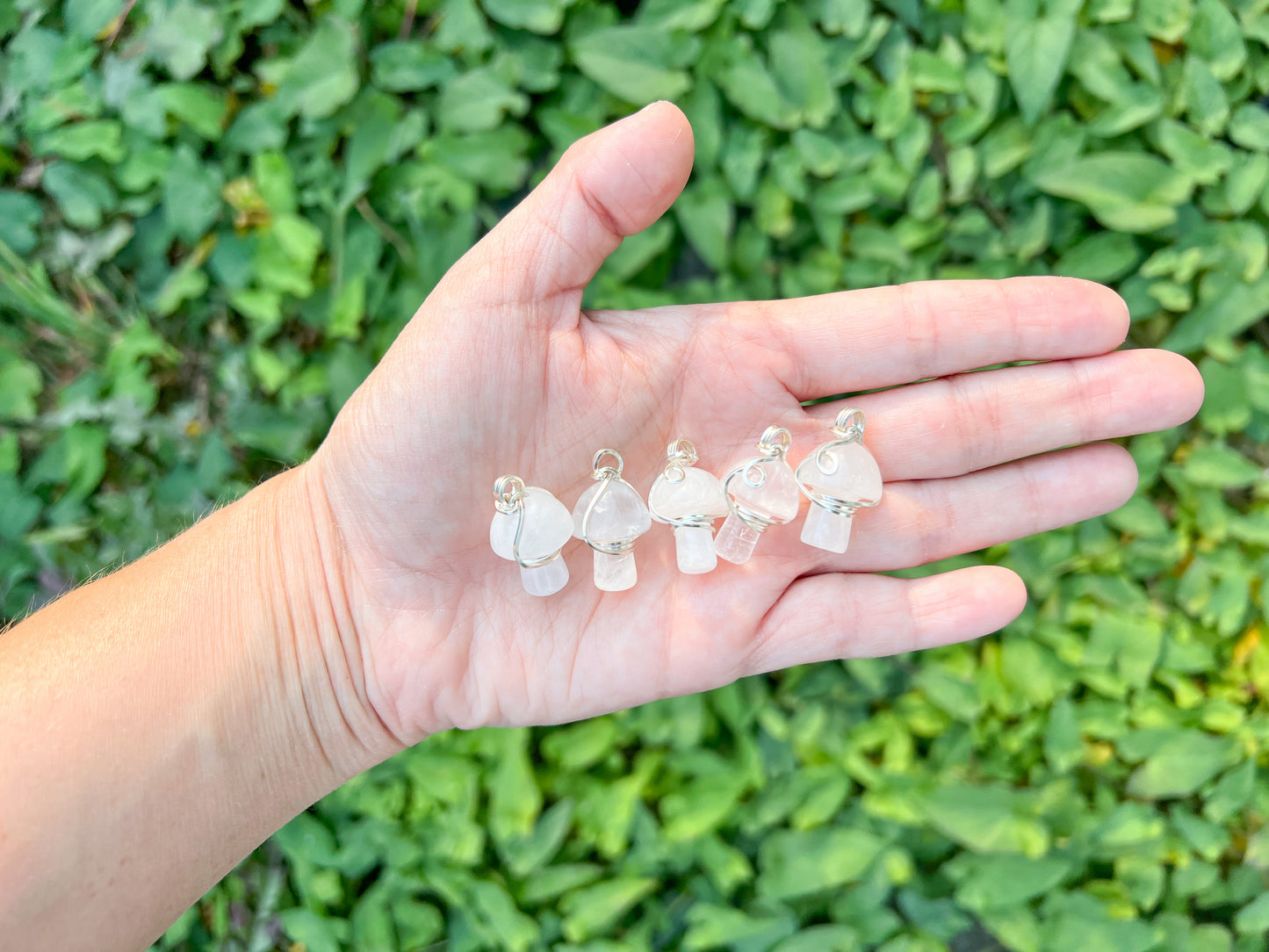 Clear Quartz Mushroom Necklace