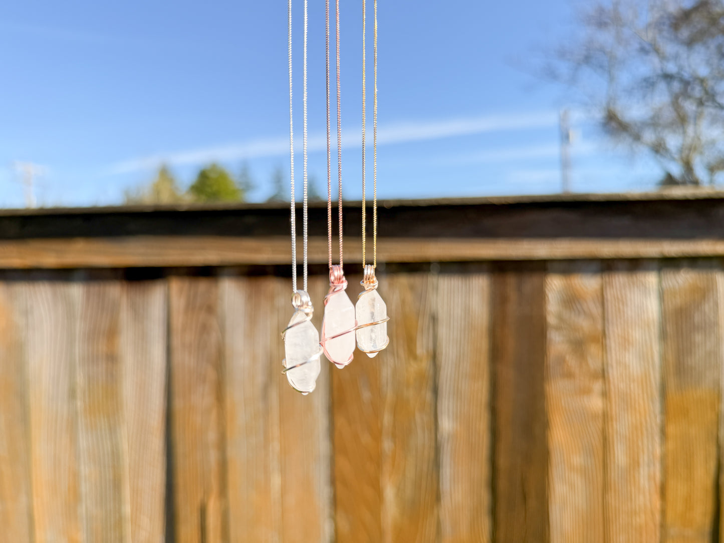 Clear Quartz Point Necklace
