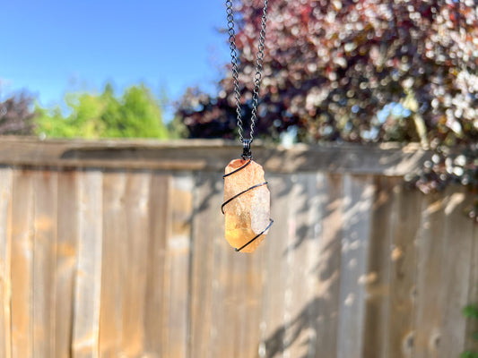 Chunky Raw Natural Citrine Necklace